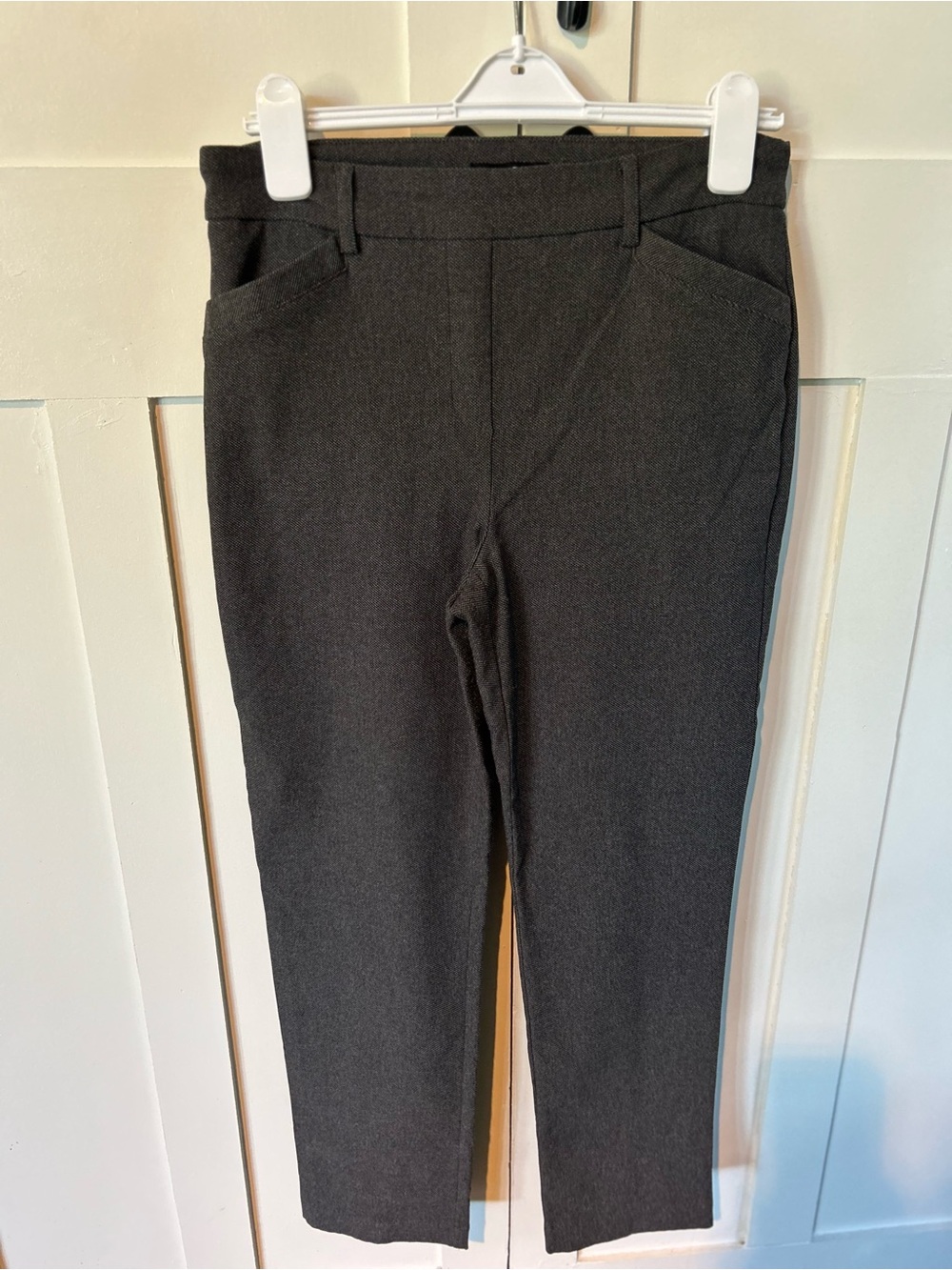 Hilary Radley Women's Medium Gray Pull-On Stretch Ankle Dress Pants